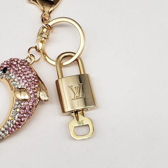 Authentic Louis Vuitton Lock & Key with unbranded Dolphine Bagcharm, Keycharm - Picture 6 of 7